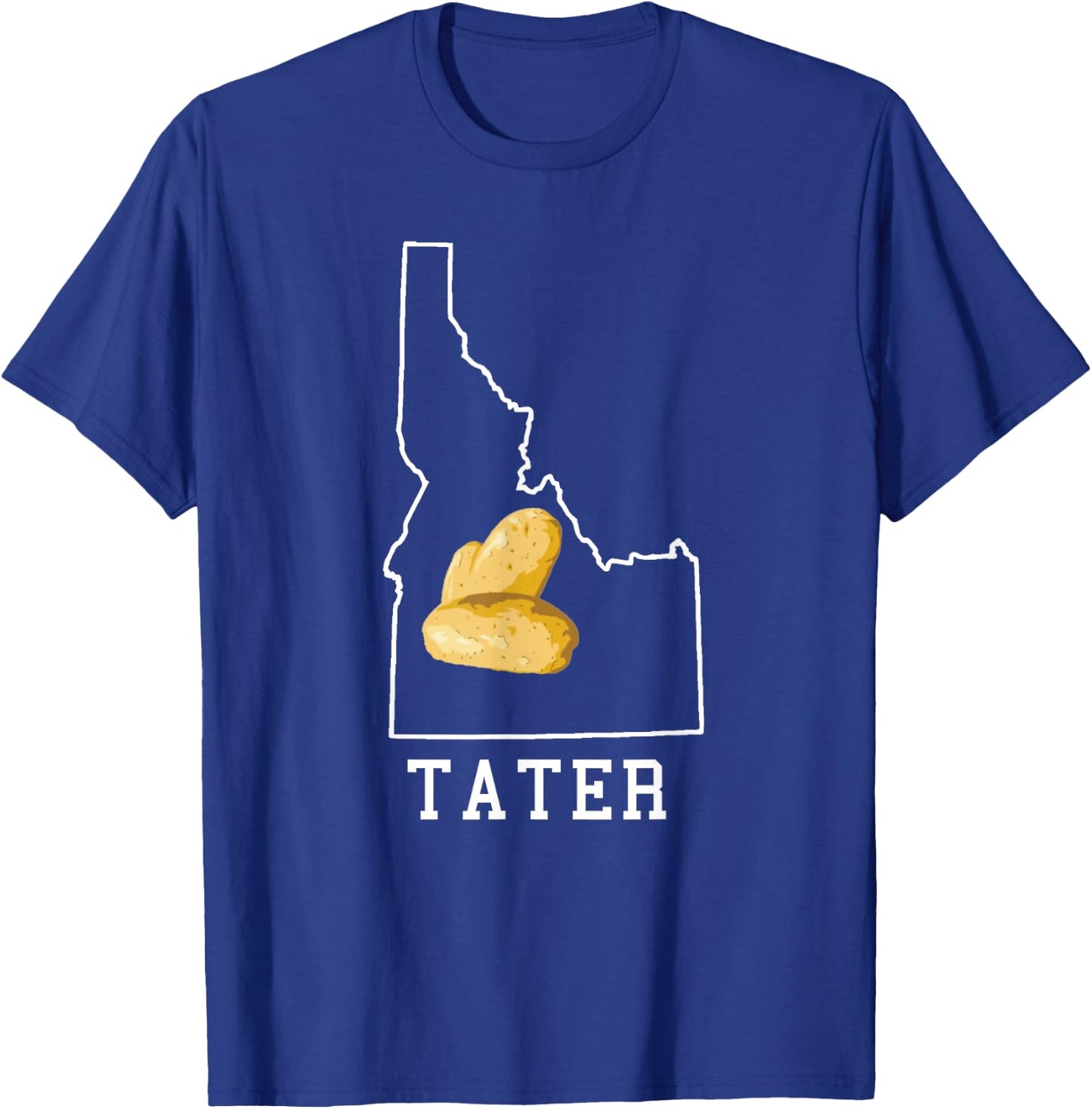 State of Idaho Map Idahoan Potato Tater Idaho T-Shirt - T-Shirt | Royal