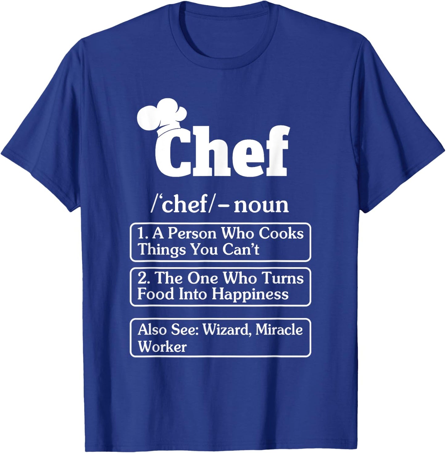 Funny Chef Definition Cooking Kitchen & T-Shirt - T-Shirt | Royal