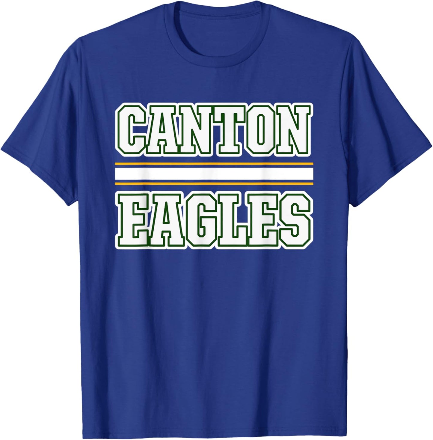 Canton Eagles Horizontal Stripes T-Shirt - T-Shirt | Royal