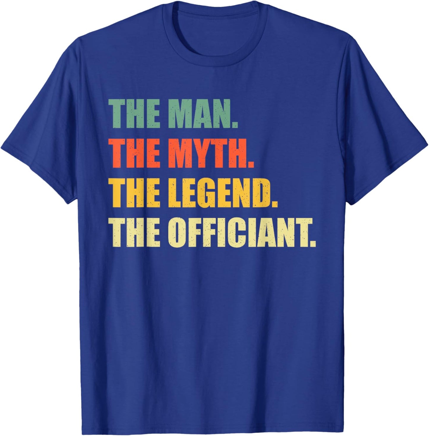 Funny Wedding Officiant Art Dad Ordained Minister T-Shirt - T-Shirt | Royal