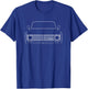 International Harvester Travelall Travelette white outline T-Shirt - T-Shirt | Royal