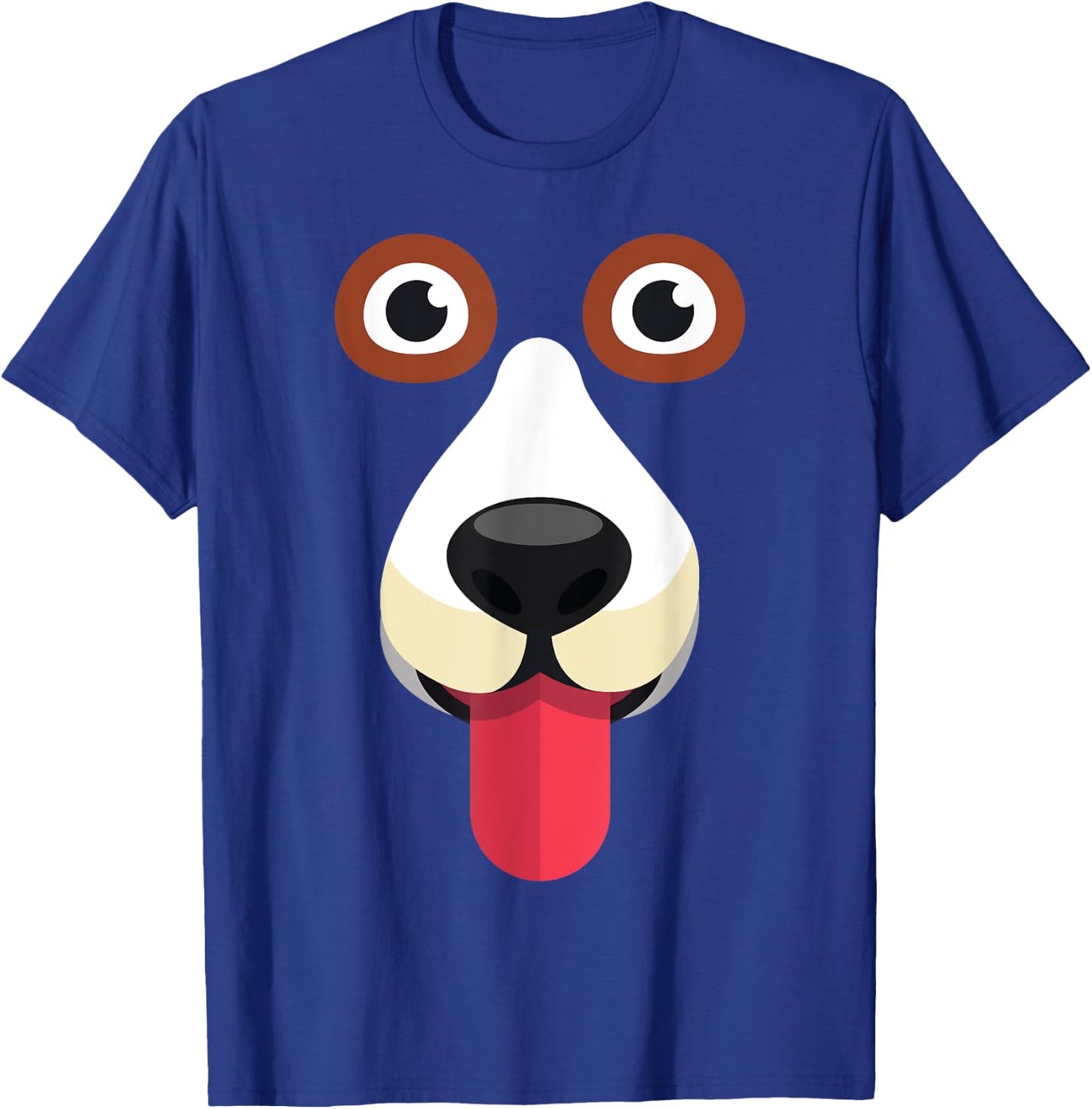 Funny Dog Face Costume T-Shirt - T-Shirt | Royal