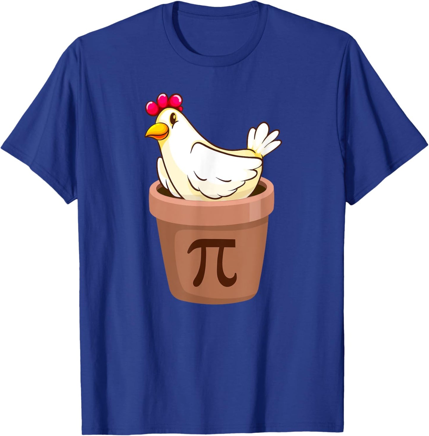 Chicken Pot Pi Day Funny Math pun Chicken Pi Day Cartoon T-Shirt - T-Shirt | Royal
