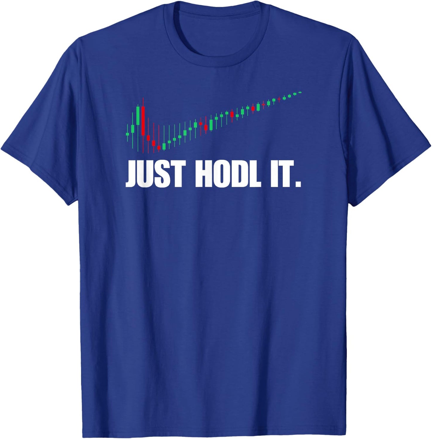 azDesigns Crypto Bitcoin BTC Blockchain Just HODL Bitcoin I Cool BTC Bitcoin T-Shirt - T-Shirt | Royal