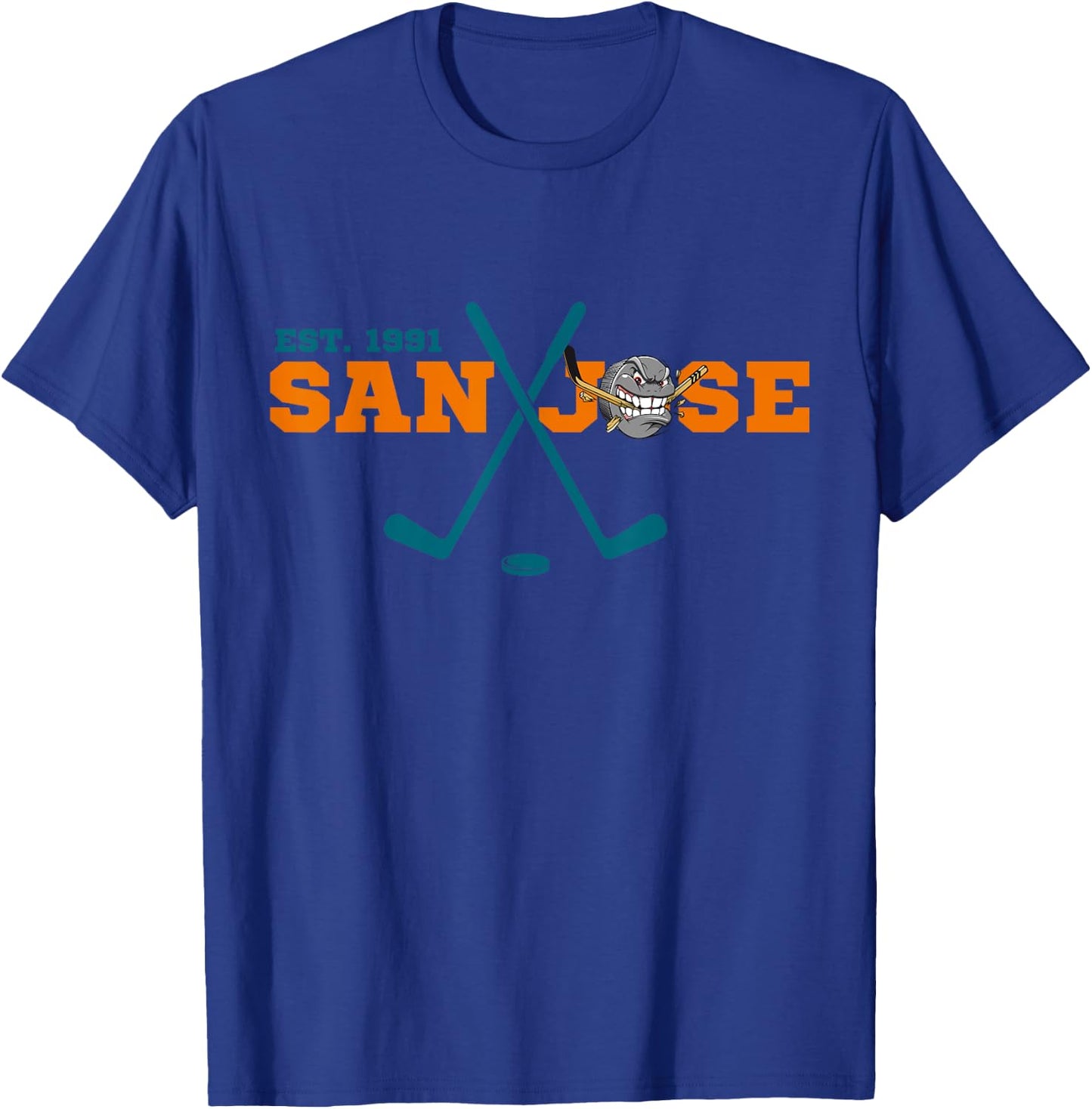 San Jose Est 1991 Sports Team Novelty Athletic T-Shirt - T-Shirt | Royal