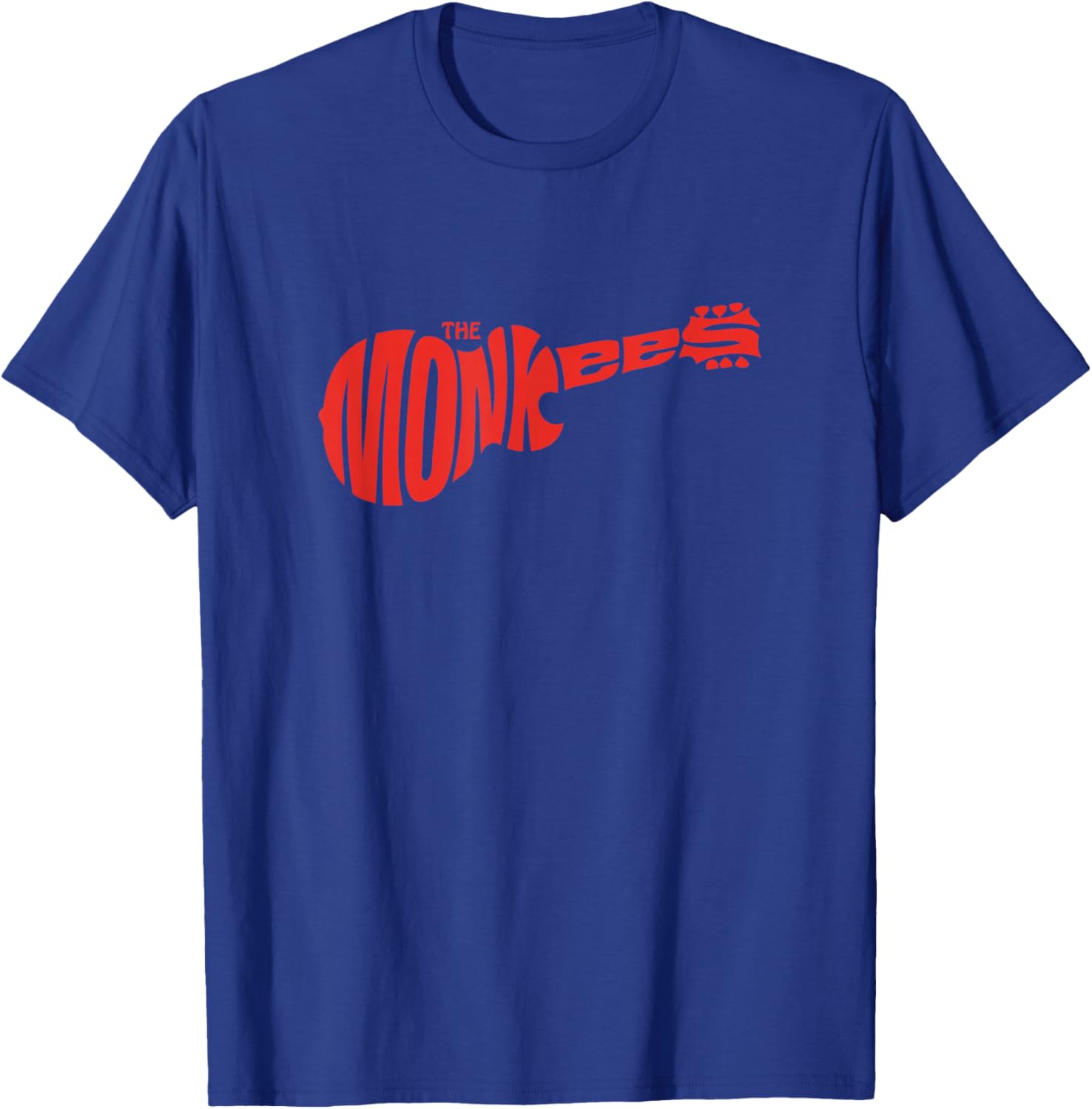 The Monkees Classic Red Guitar Logo Black T-Shirt - T-Shirt | Royal