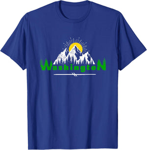 Washington Evergreen State for Outdoor Camping Hiking T-Shirt - T-Shirt | Royal