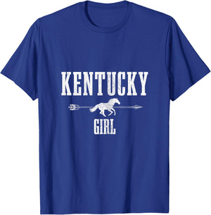 Kentucky Girl Riding Horse Lover KY Pride T-Shirt - T-Shirt | Royal