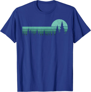 Trees Wildlife Nature Vintage Forest Woman Girl T-Shirt - T-Shirt | Royal