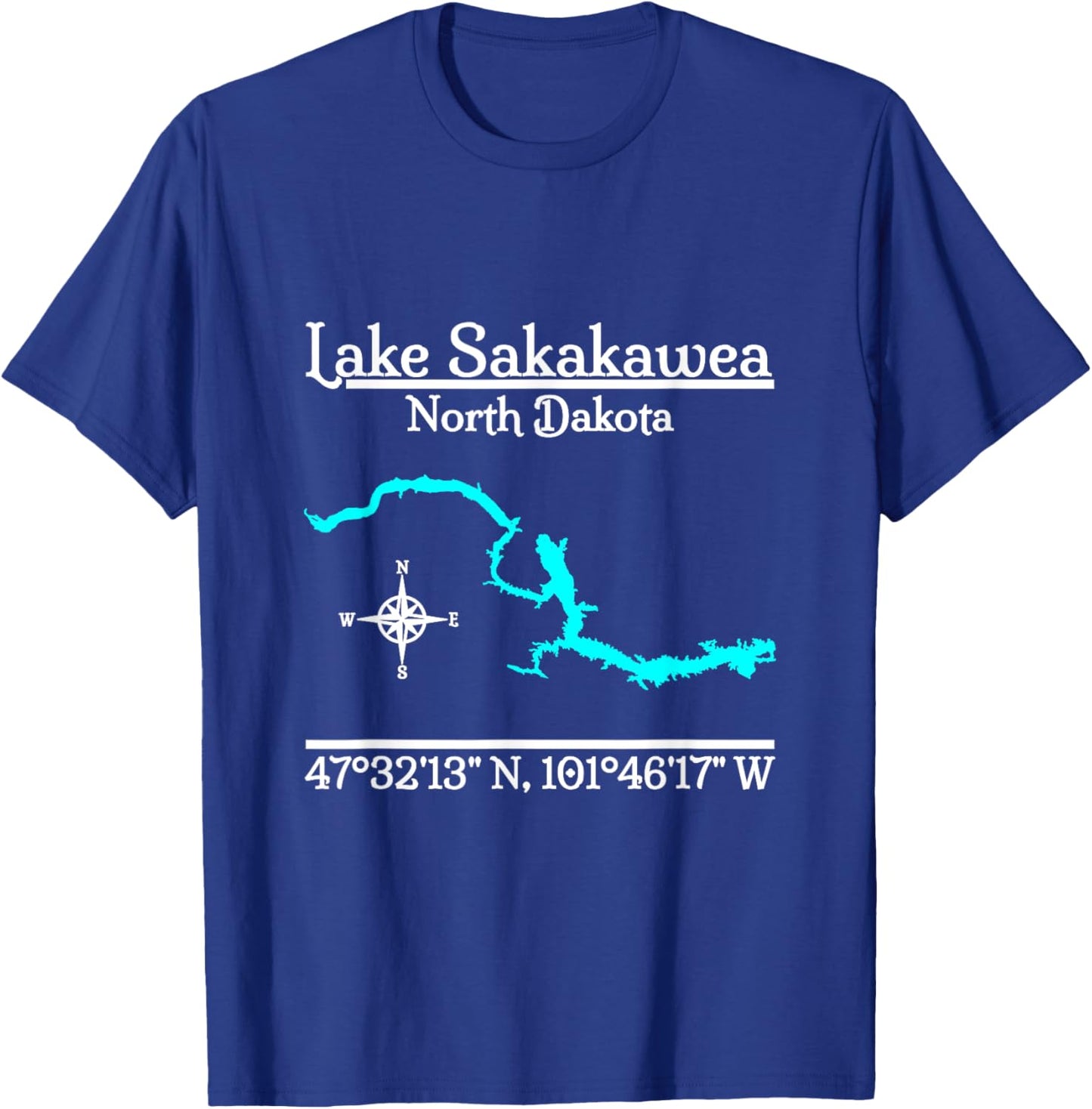 Lake Sakakawea - North Dakota T-Shirt - T-Shirt | Royal