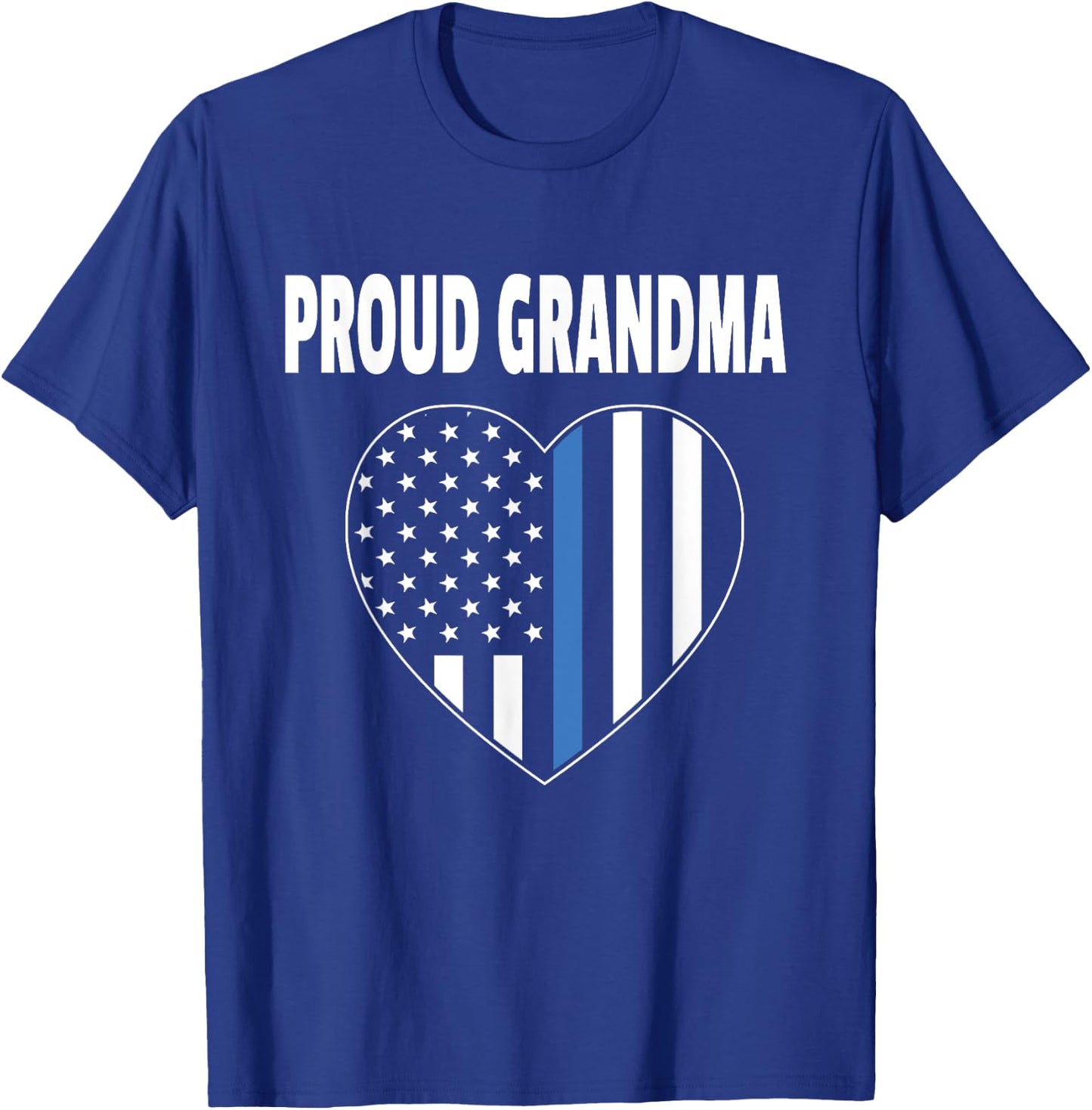 Proud Grandma of Police Officer - Law Enforcement Support T-Shirt - T-Shirt | Royal