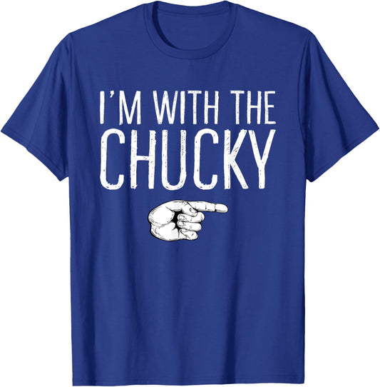 I'm With The Chucky Matching Costume Lazy Halloween Party T-Shirt - T-Shirt | Royal