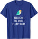 Beware of the small fluffy one blue love T-Shirt - T-Shirt | Royal