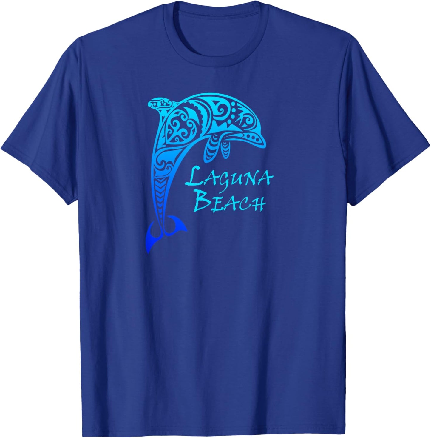 Laguna Beach, California Vintage Retro Tribal Dolphin Women Kids T-Shirt - T-Shirt | Royal