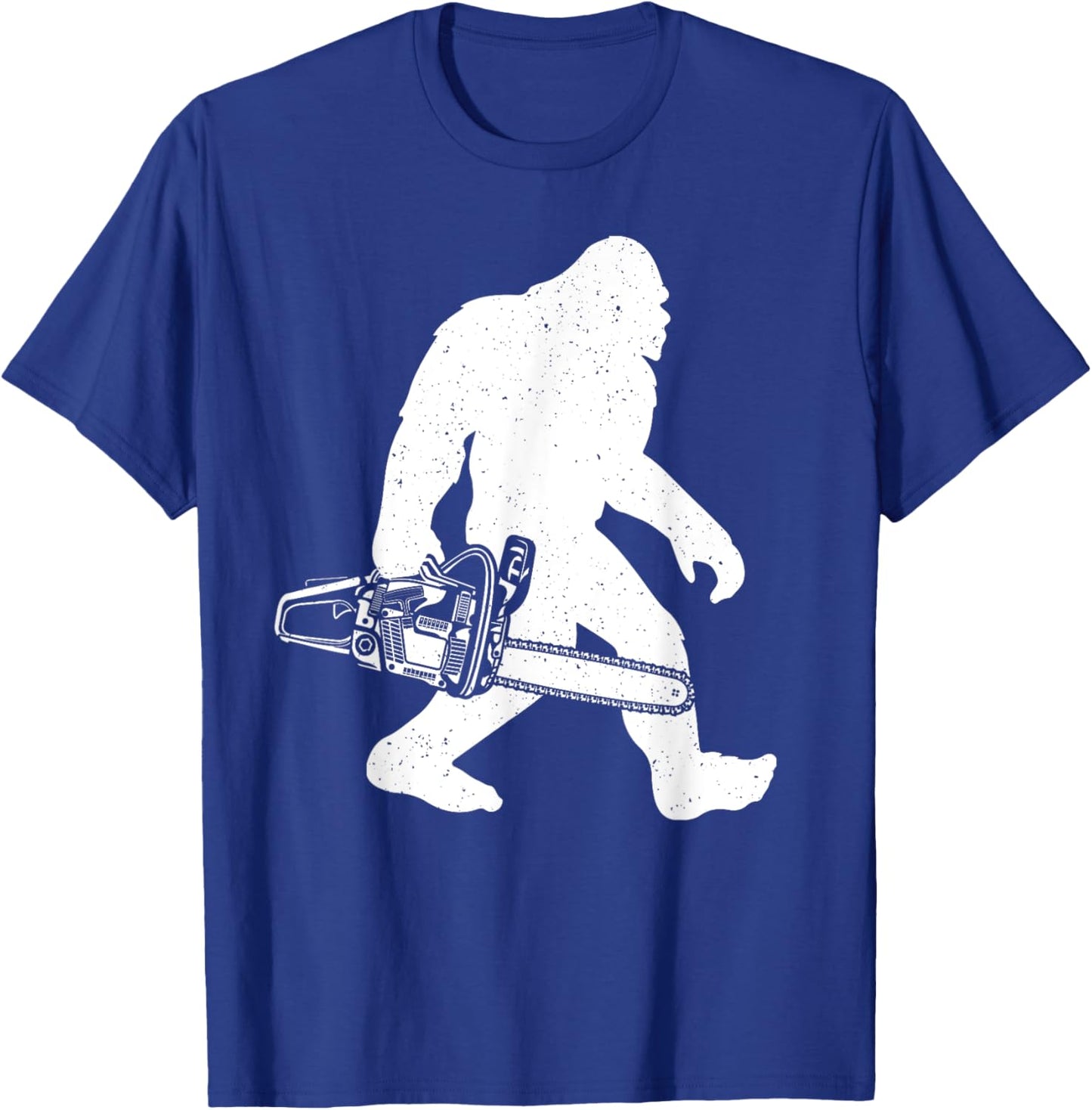 Cool Lumberjack Art Women Bigfoot Sasquatch Chainsaw T-Shirt - T-Shirt | Royal