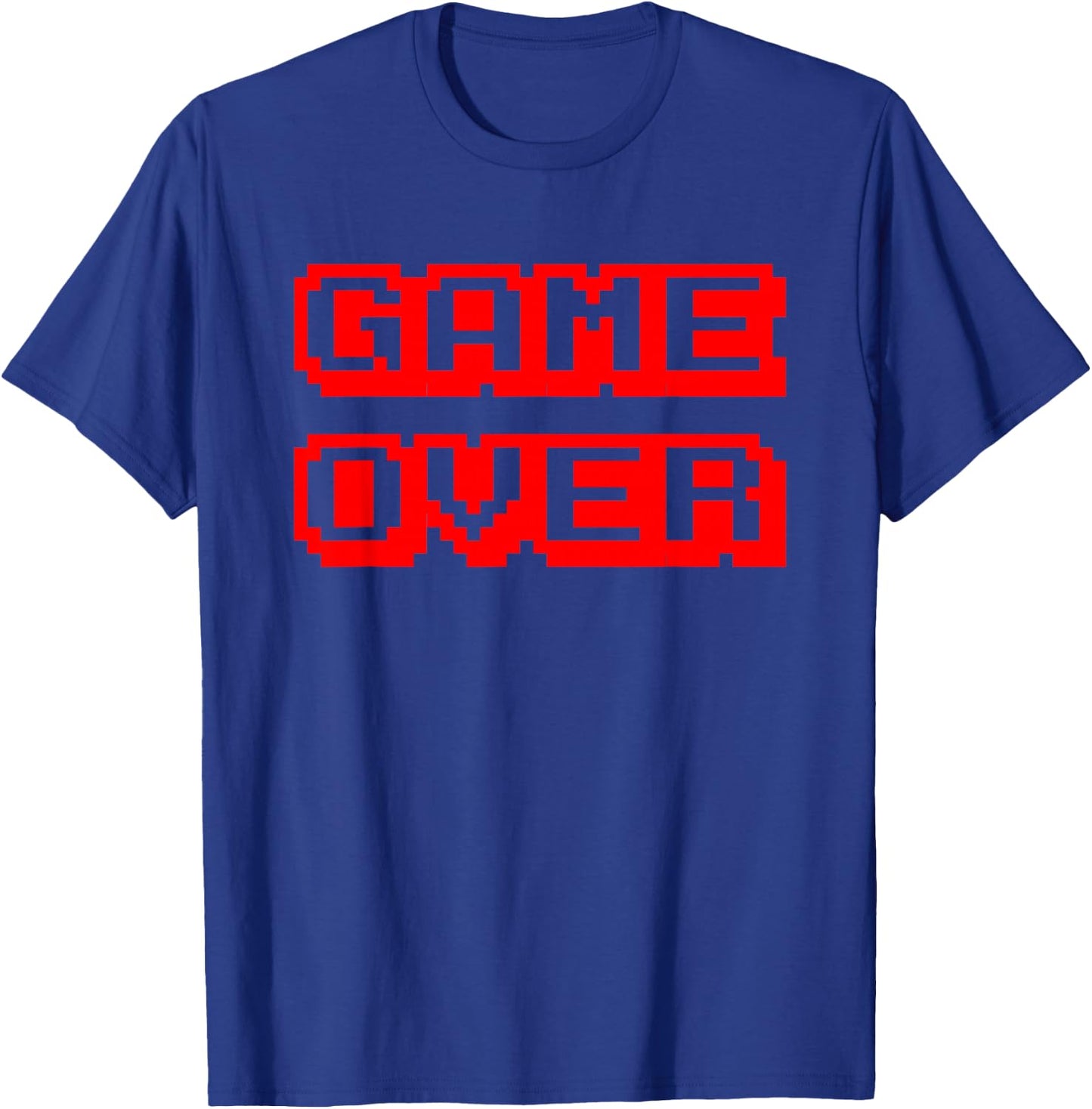Game Over Gamer Videogamer Arcade Retro Vintage Fun T-Shirt - T-Shirt | Royal