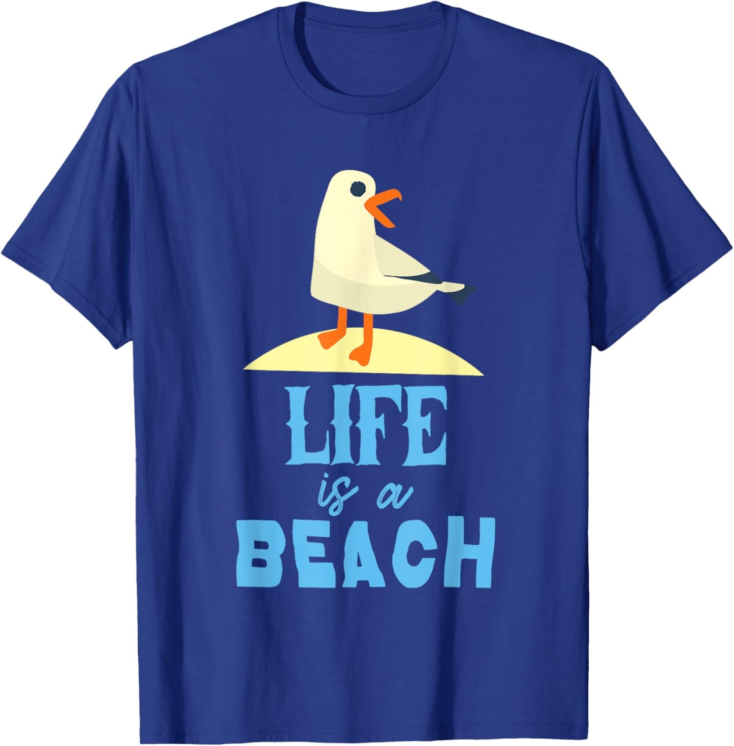 Life at the Beach Seagul bird at the beach life is a beach T-Shirt - T-Shirt | Royal