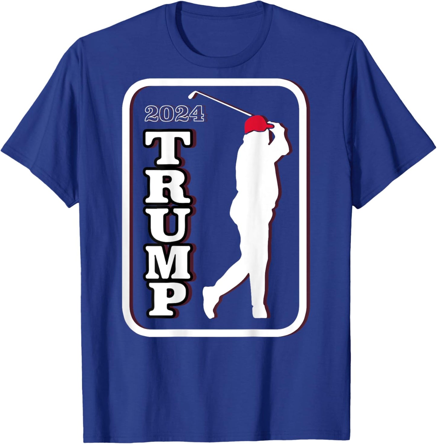 Trump 2024 Golf (on back) T-Shirt - T-Shirt | Royal