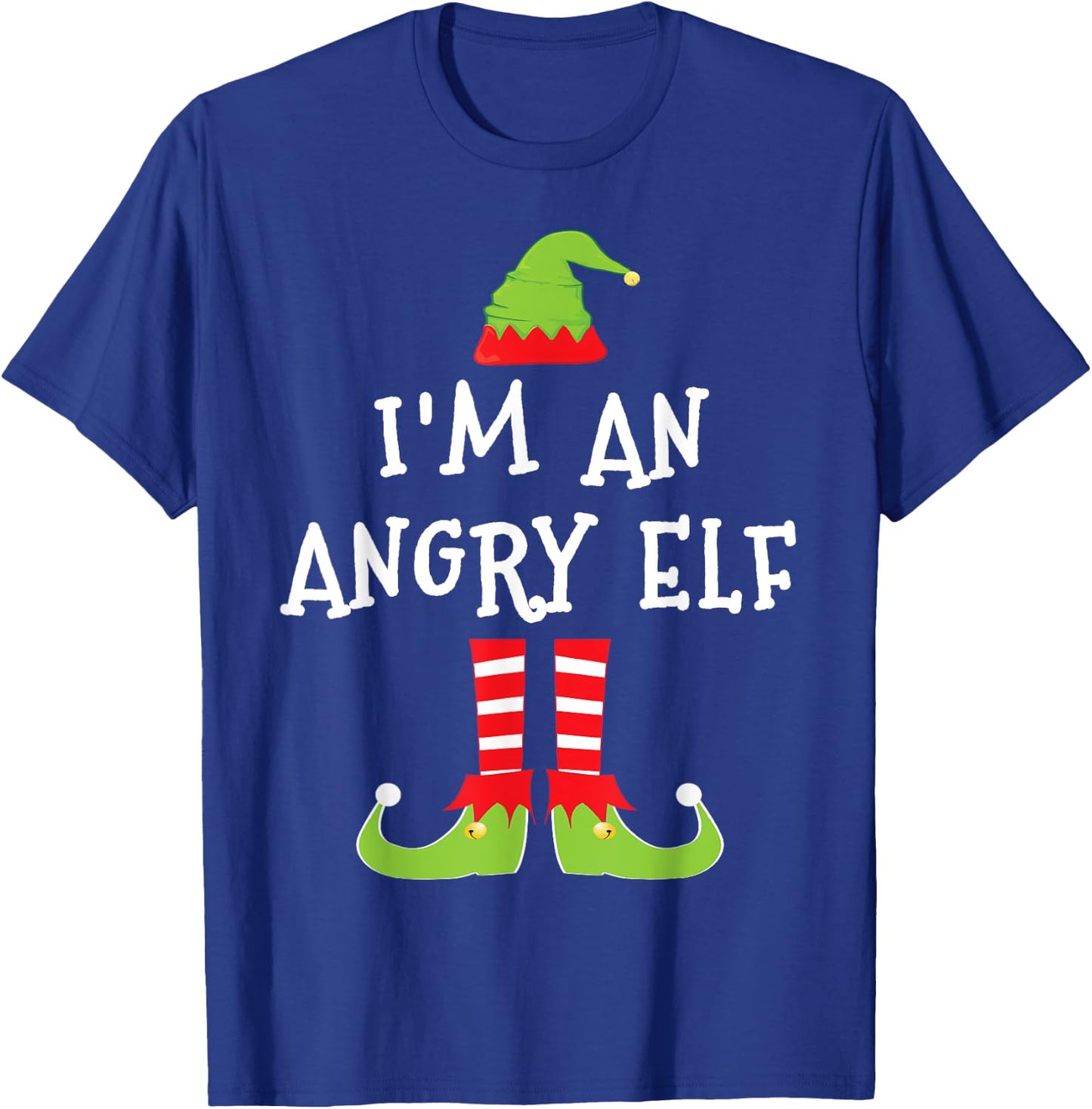 I'm An Angry Elf Matching Family Elf Christmas T Shirt T-Shirt - T-Shirt | Royal