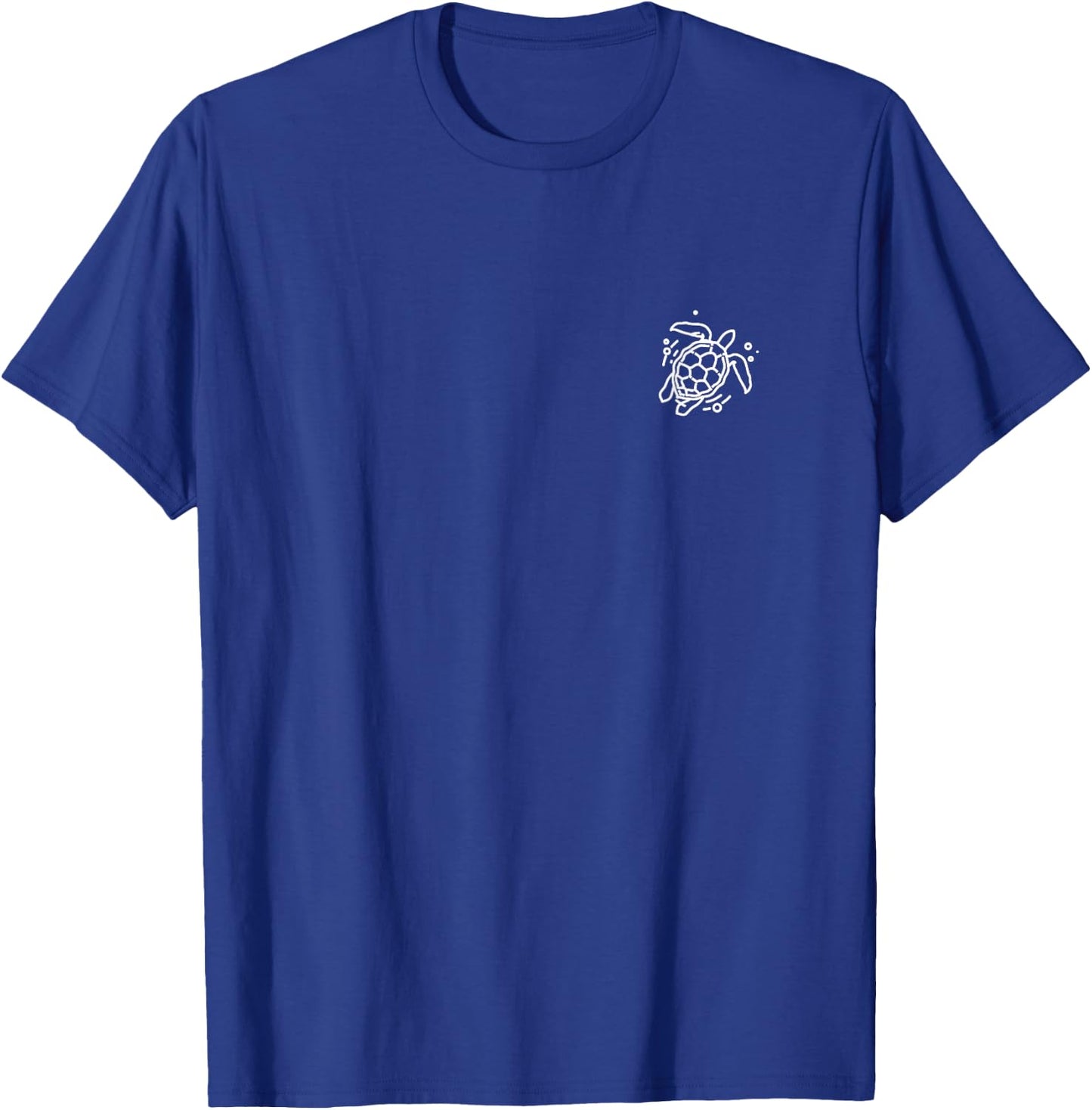 Sea Turtle Badge Patch Line Art Icon Outline Gift T-Shirt - T-Shirt | Royal