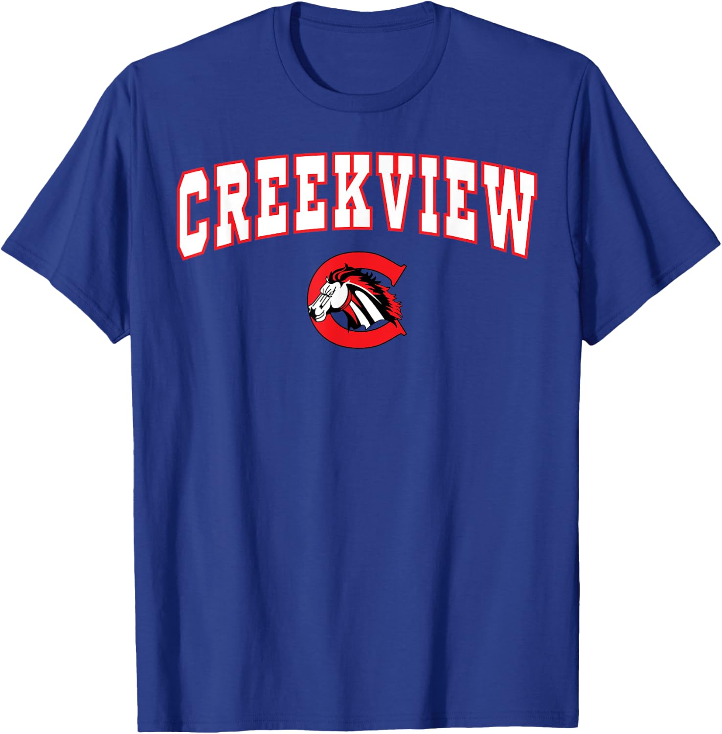 Creekview High School Mustangs C2 T-Shirt - T-Shirt | Royal