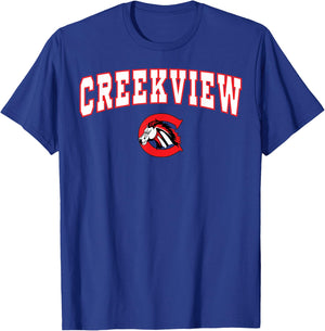 Creekview High School Mustangs C2 T-Shirt - T-Shirt | Royal