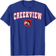 Creekview High School Mustangs C2 T-Shirt - T-Shirt | Royal