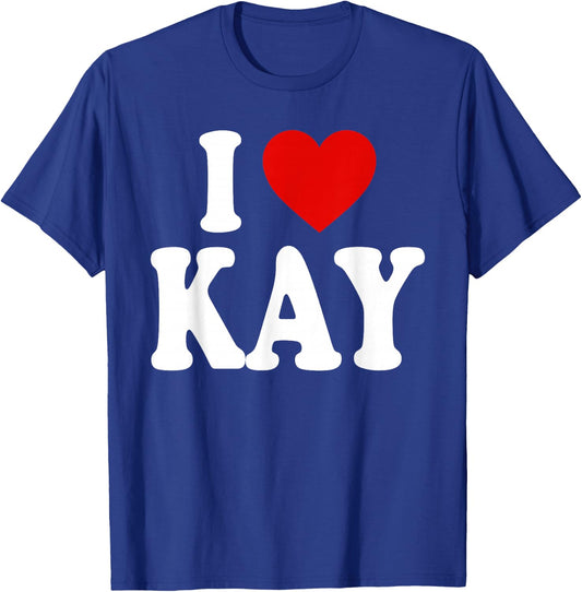 I Heart Love Kay T-Shirt - T-Shirt | Royal