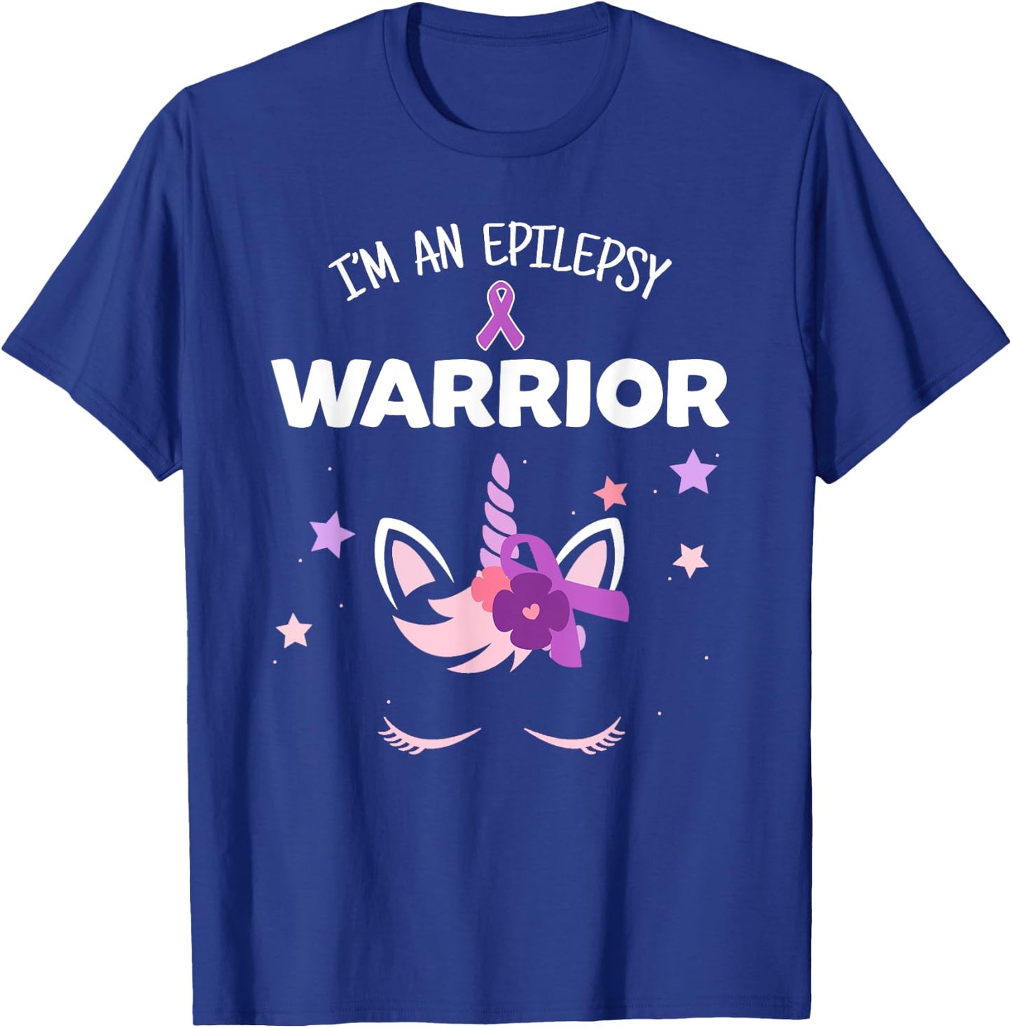 Unicorn Epilepsy Warrior, Epilepsy Awareness T-Shirt - T-Shirt | Royal