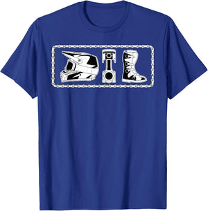 Dirt Bike Gear Motorcycle Rider Motocross Off-Road Biker T-Shirt - T-Shirt | Royal