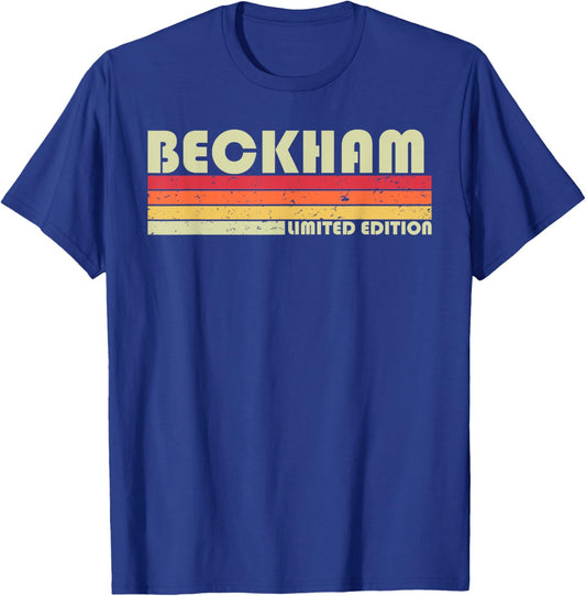 BECKHAM Gift Name Personalized Funny Retro Vintage Birthday T-Shirt - T-Shirt | Royal