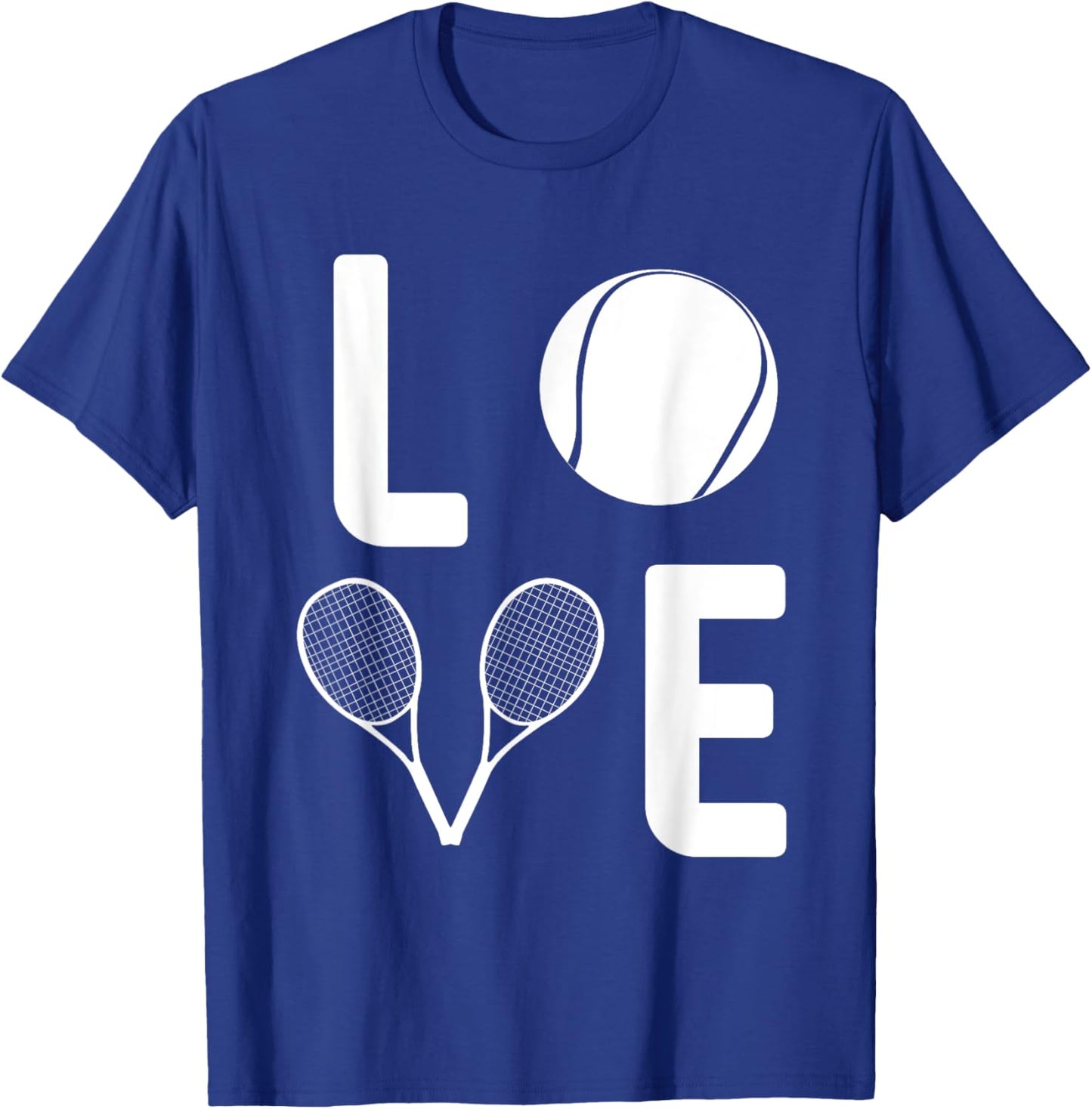 Love Tennis Ball Racket Player Game Enthusiast Team Outfit T-Shirt - T-Shirt | Royal