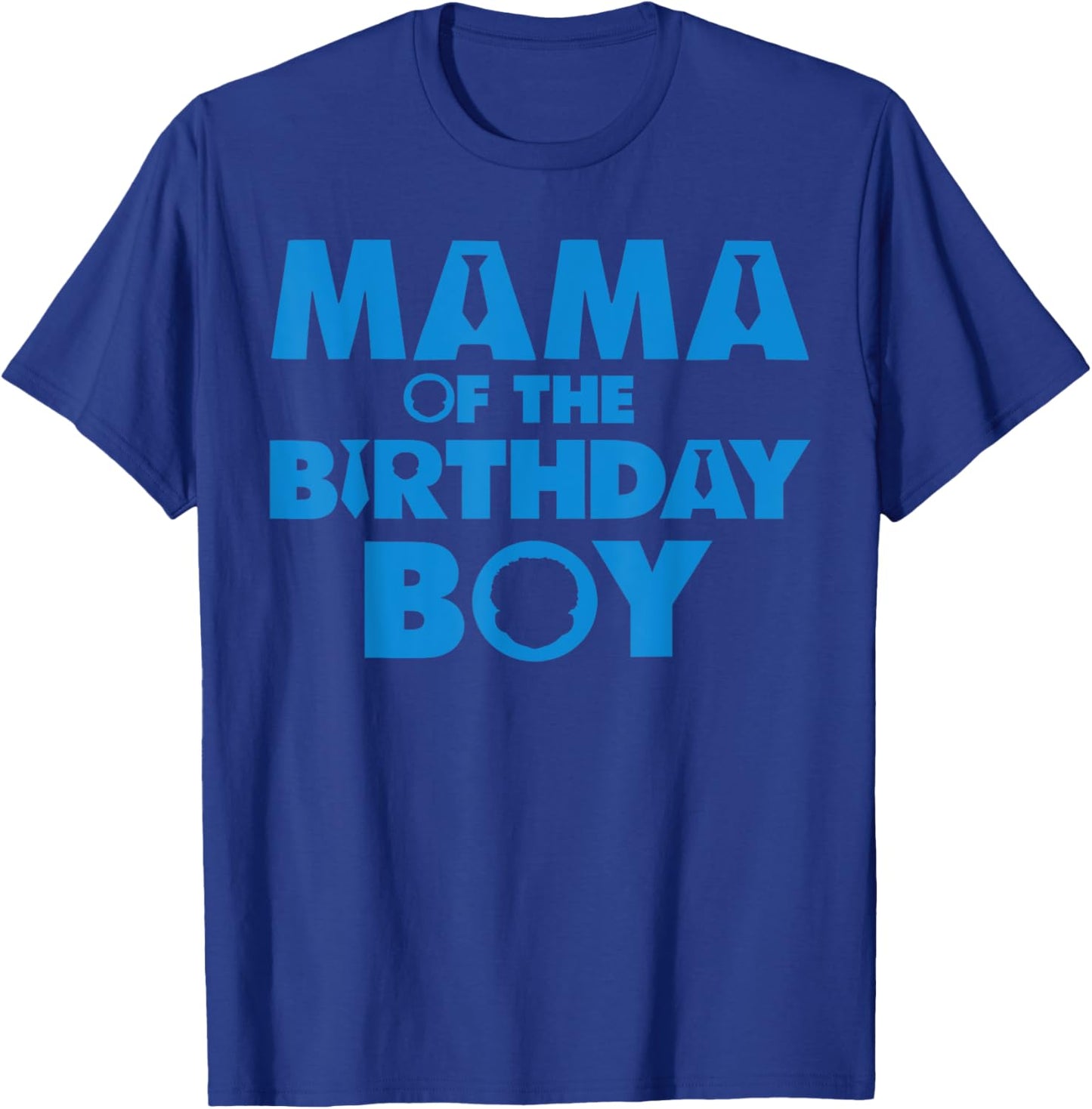 Mama Of The Birthday Boy Afro Boss Baby Family Bday Party T-Shirt - T-Shirt | Royal