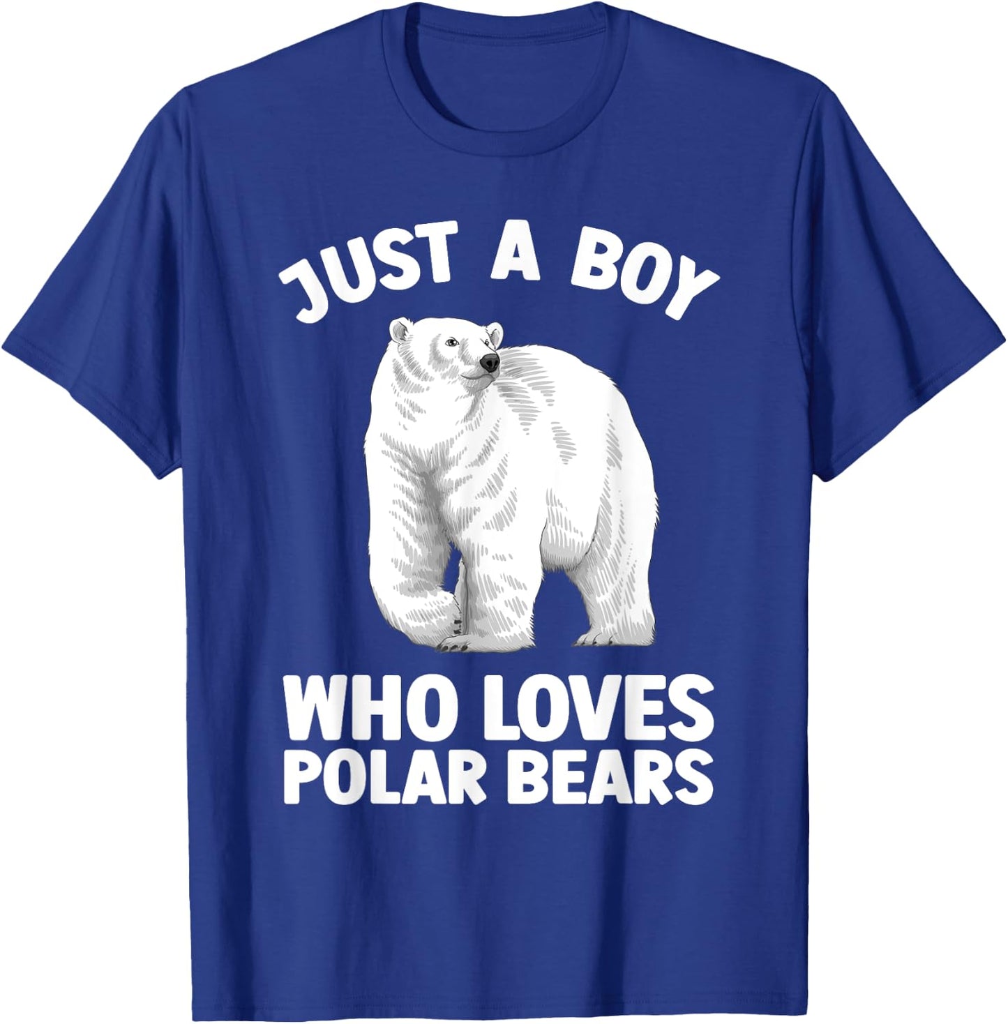 Cute Polar Bear Design Boys Arctic Polar Bear Lover T-Shirt - T-Shirt | Royal