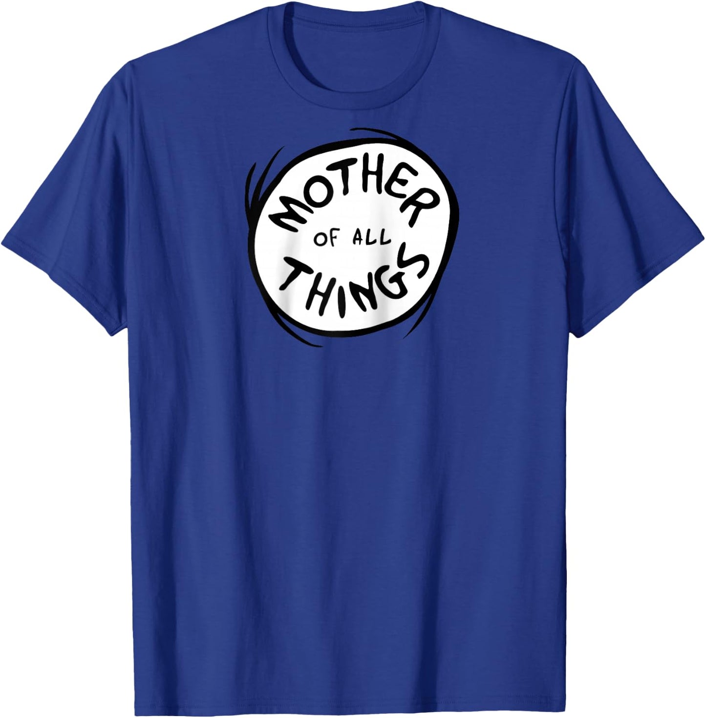 Dr. Seuss Mother of All Things Emblem Colour Option Raglan Baseball T-Shirt - T-Shirt | Royal