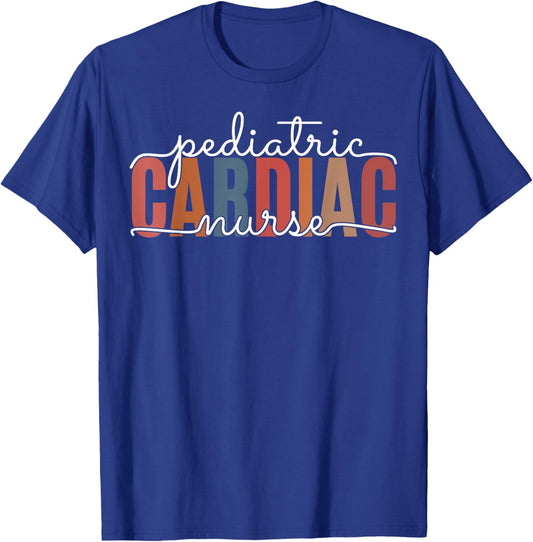 Pediatric Cardiac Nurse Cardiology Nursing Cardiovascular T-Shirt - T-Shirt | Royal