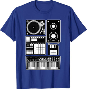 Funny Old School Hip Hop Rapper Beat Maker Rap Music T-Shirt - T-Shirt | Royal