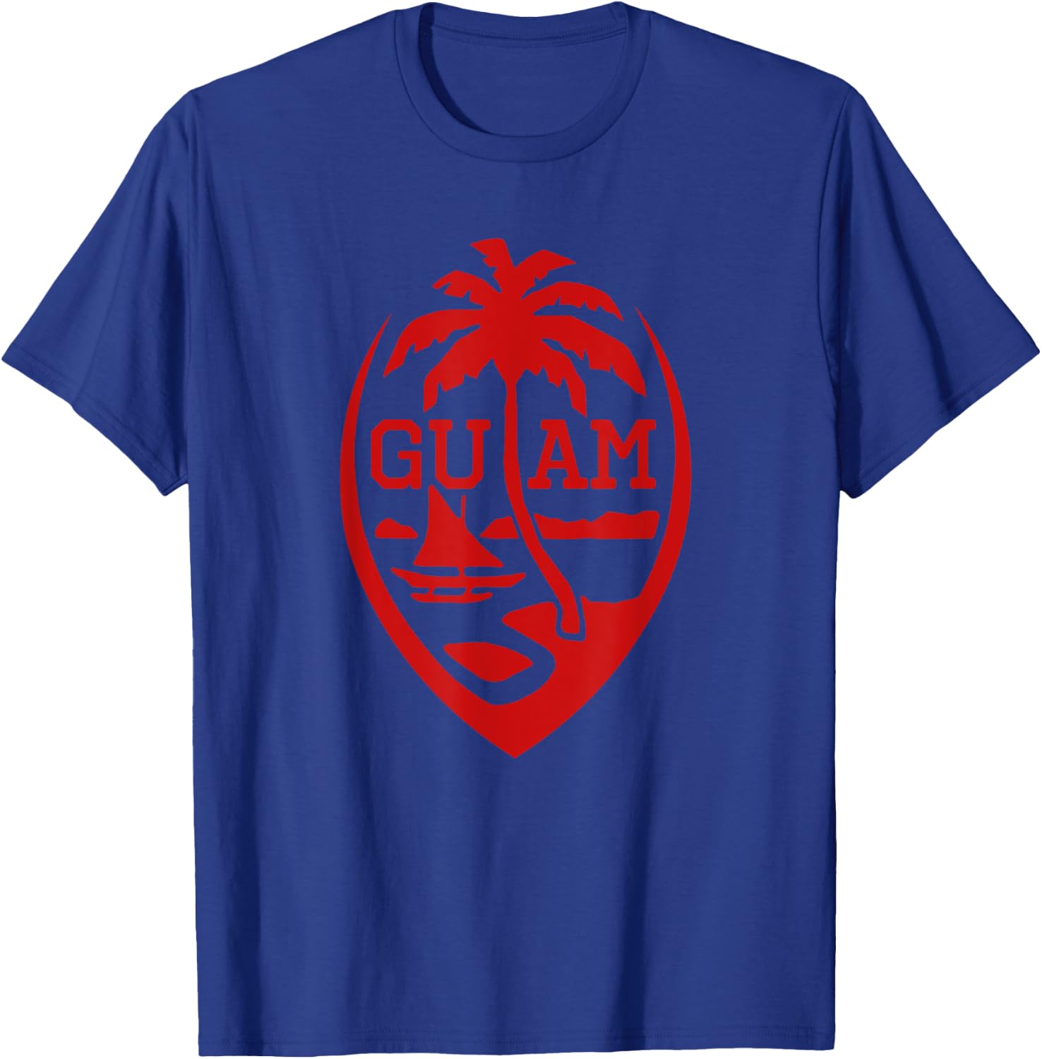 Guam Flag Seal USA T Shirt | Guamanian Chamorro Gifts T-Shirt - T-Shirt | Royal