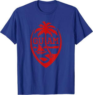 Guam Flag Seal USA T Shirt | Guamanian Chamorro Gifts T-Shirt - T-Shirt | Royal