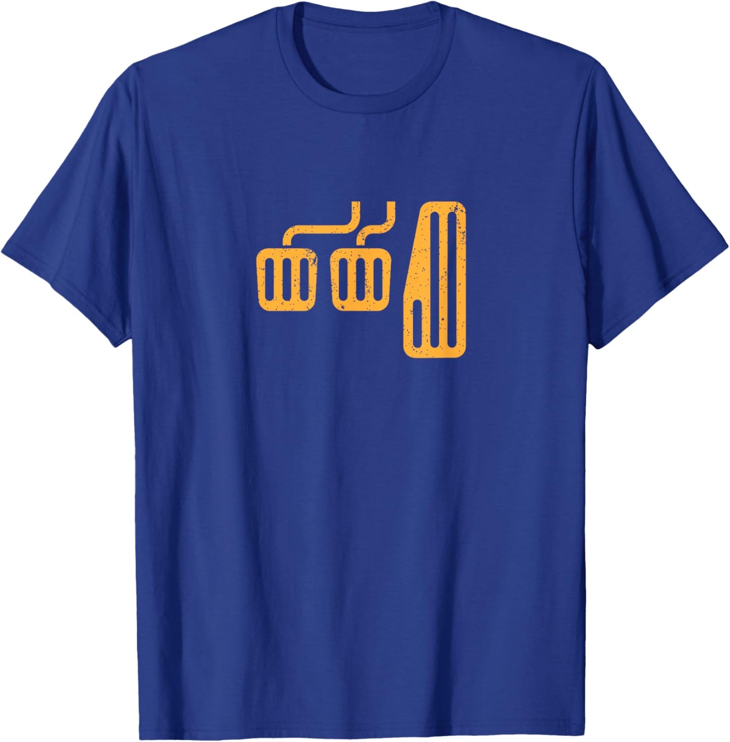 Drive Manual Transmission Three Pedals Distressed Vintage T-Shirt - T-Shirt | Royal