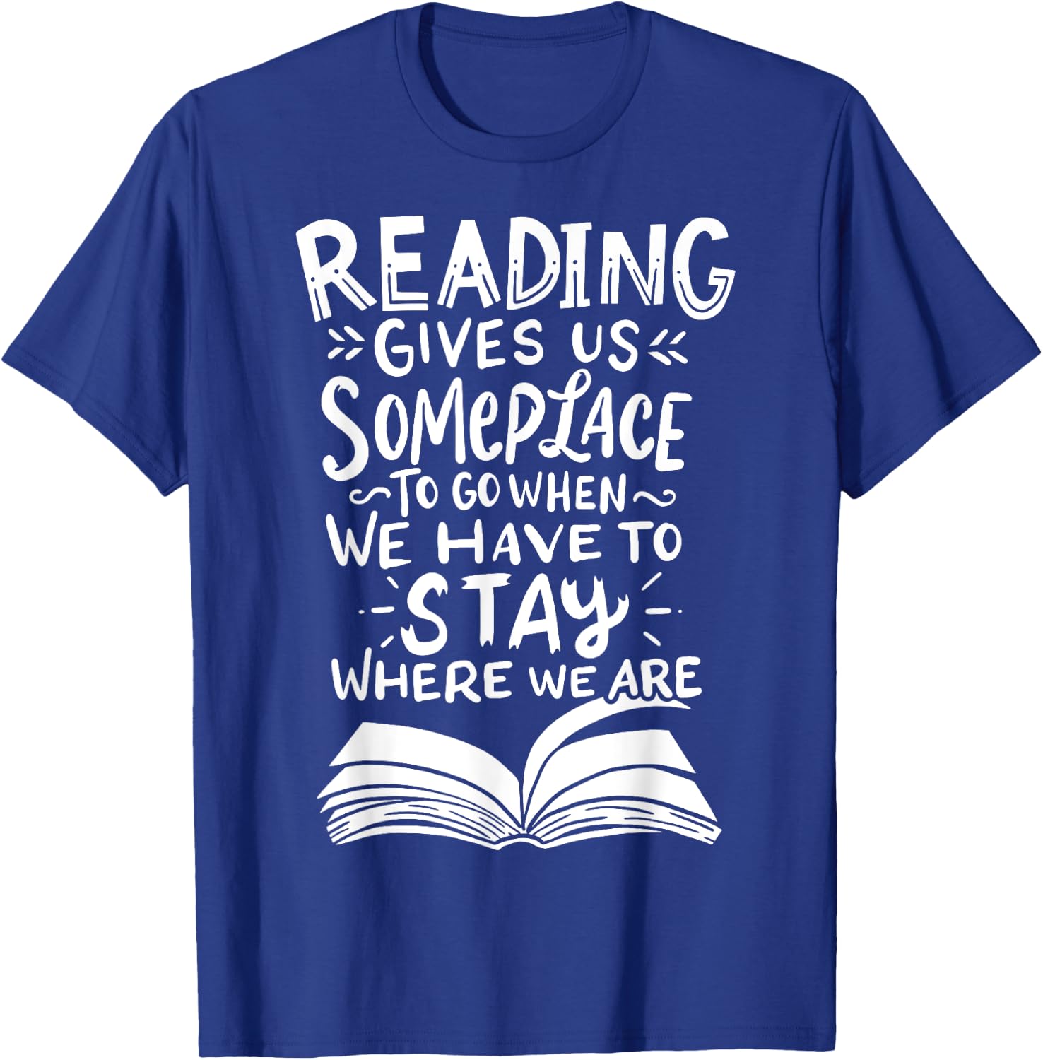 Reading Reader Book Lover Literature Library Month Gift T-Shirt - T-Shirt | Royal