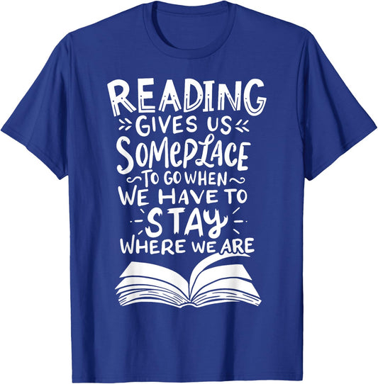 Reading Reader Book Lover Literature Library Month Gift T-Shirt - T-Shirt | Royal