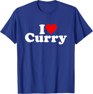I Love Heart Curry T-Shirt - T-Shirt | Royal