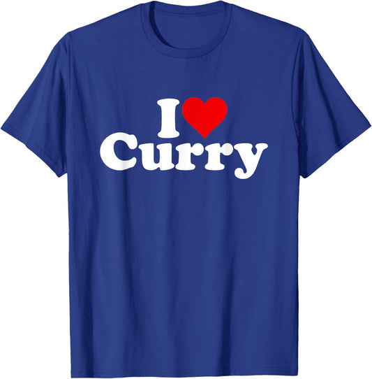 I Love Heart Curry T-Shirt - T-Shirt | Royal