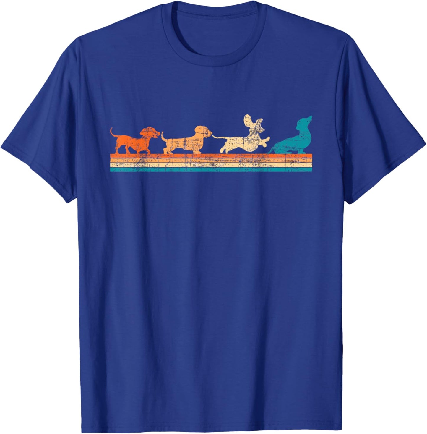 Retro Vintage Dachshund - Dog Owner Animal Lover Pet Trainer Men Women Girls Kids T-Shirt - T-Shirt | Royal
