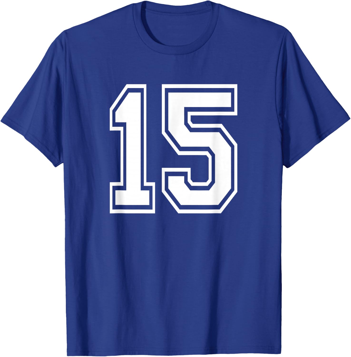 Number 15 Birthday Gift Sports Player Team Numbered Jersey T-Shirt - T-Shirt | Royal