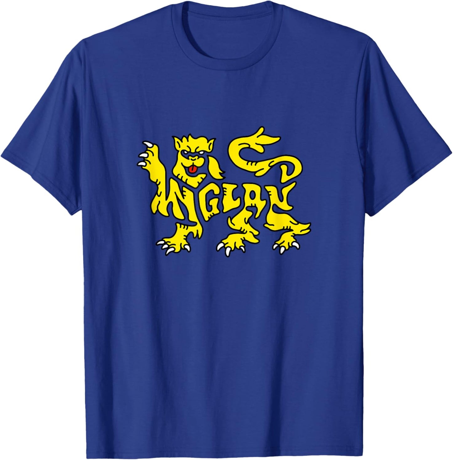 England Heraldic Lion Word Art - England Coat of Arms Animal T-Shirt - T-Shirt | Royal