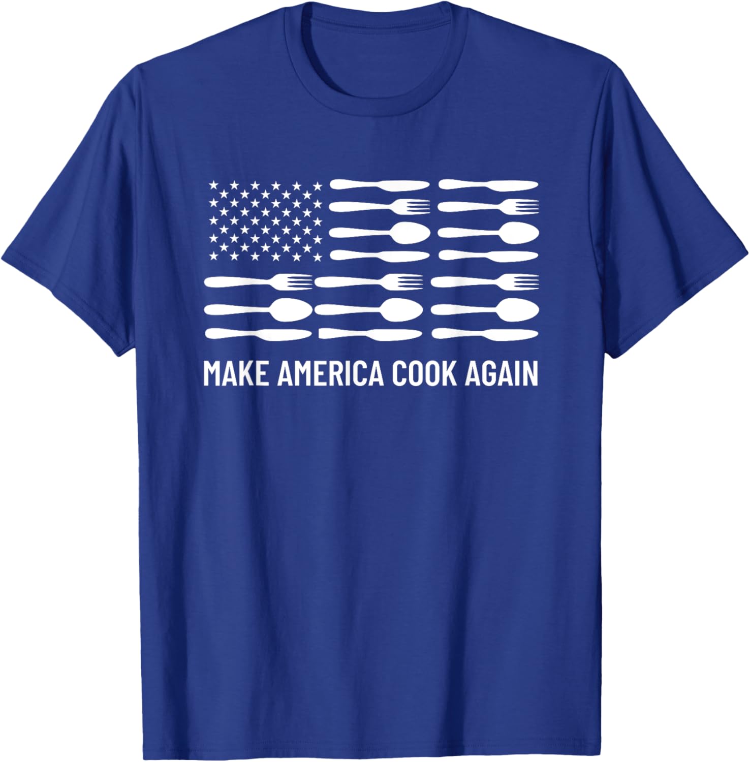 Make America Cook Again Funny BBQ Barbeque Patriot Chef Gift T-Shirt - T-Shirt | Royal