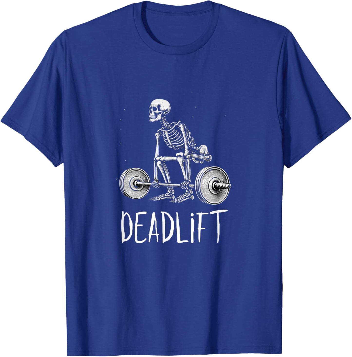 Deadlift Skeleton Workout Halloween Weight Lifting Fitness T-Shirt - T-Shirt | Royal