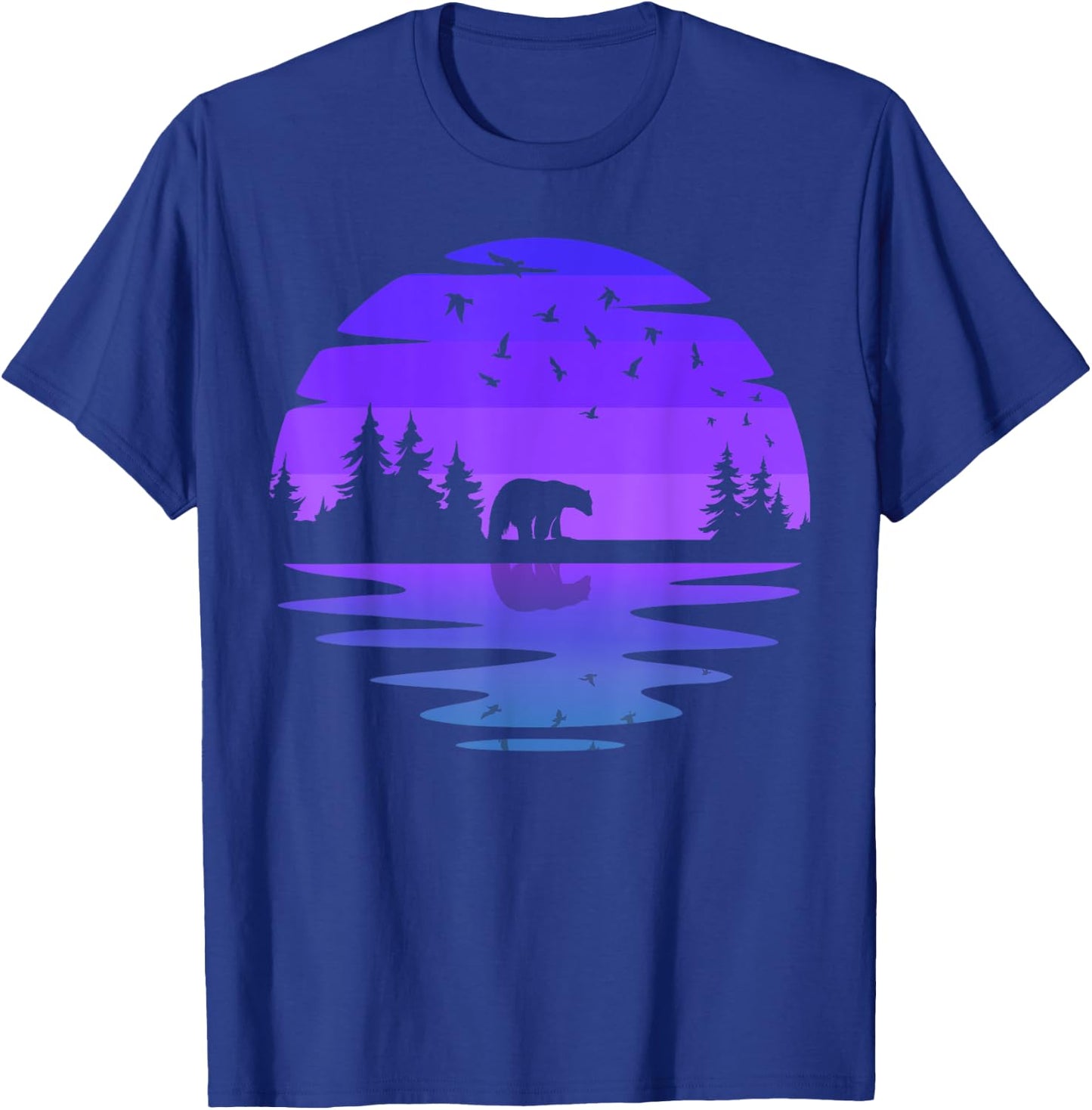 Birds Outdoors Wildlife Nature Animal Bear Forest T-Shirt - T-Shirt | Royal